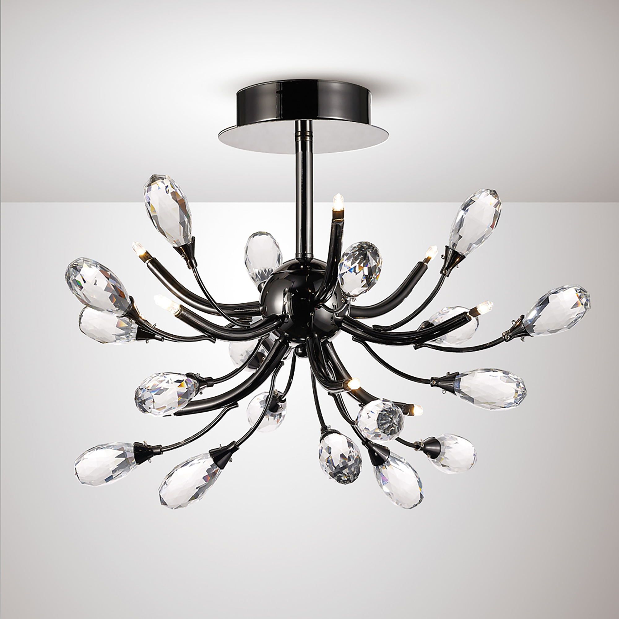 Anita Crystal Ceiling Lights Diyas Multi Arm Crystal Fittings Anita Crystal Ceiling Lights Diyas Multi Arm Crystal Fittings